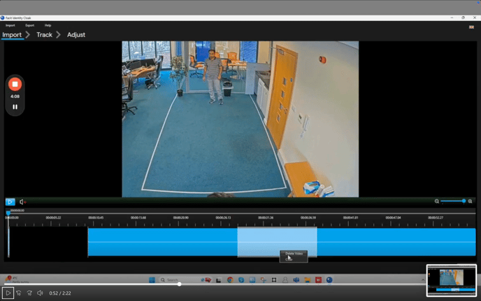 Trim video screenshot